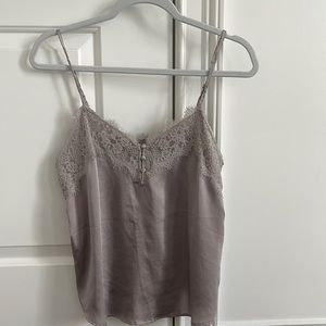 Abercrombie & Fitch Gray Laced Tank Top
